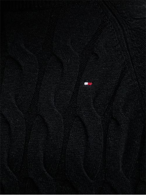 Maglioncino a collo alto a trecce Tommy Hilfiger | WW0WW46791BDS